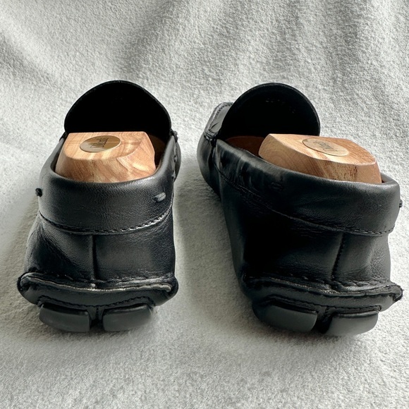 Men’s Prada Triangle Logo Slip On Loafers black leather Sz 10 US 11 - Italy made - Picture 7 of 12
